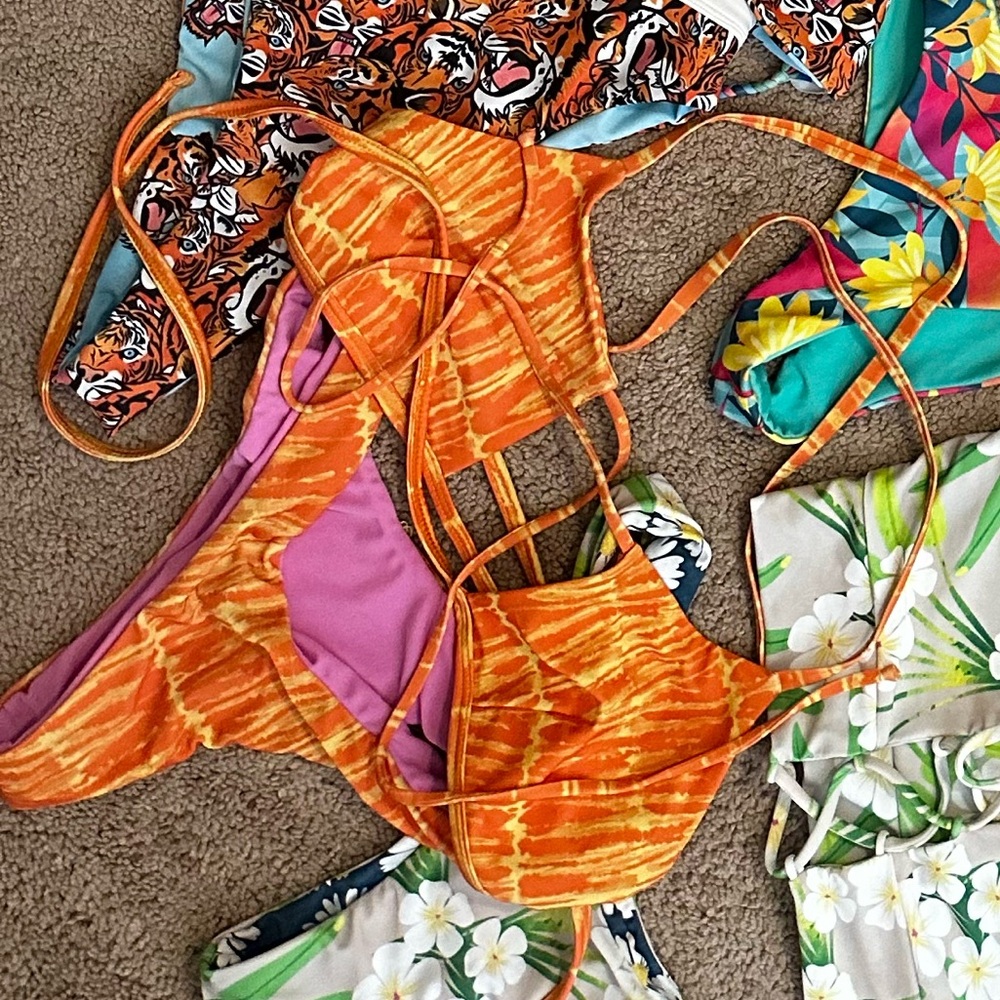 Moana Bikini in Vibrant Orange and Purple